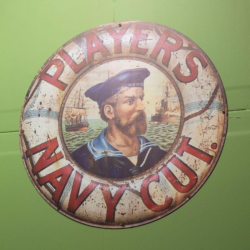 Naval tobacco sign