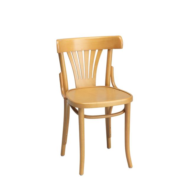 Fan Back Bentwood Side Chair, Wood Seat