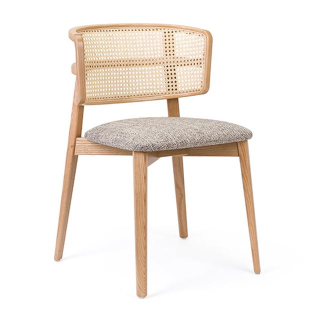 Coffee Side Chair With Cane Back