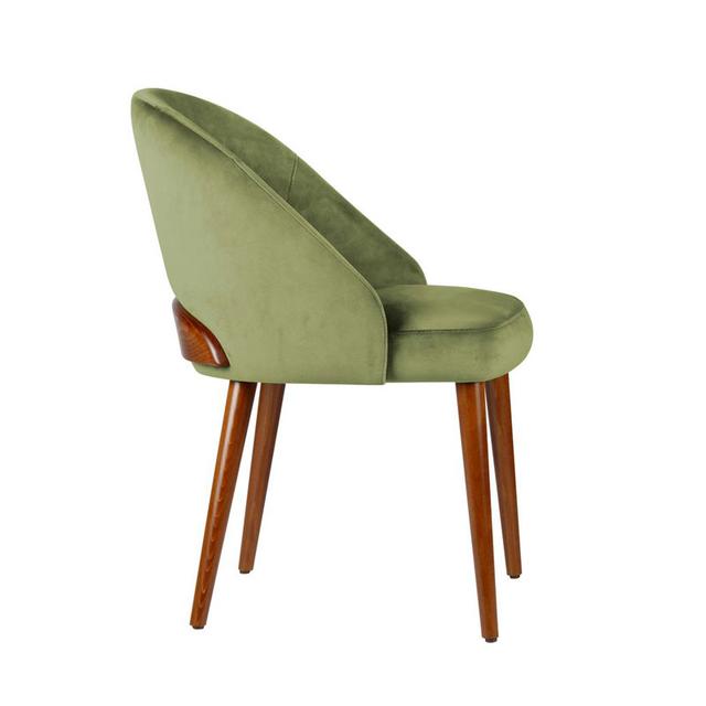 Chelsea Side Chair Upholstered With Wooden Back Detail