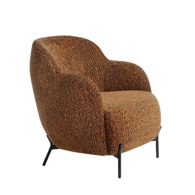 Glamour Lounge Chair, Metal Legs
