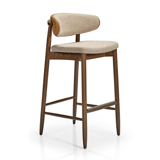 Joanne Bar Stool, Upholstered Exterior, Creased