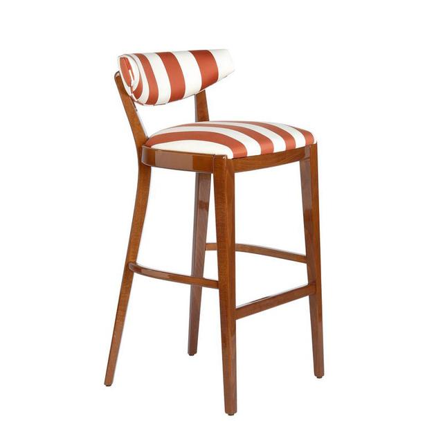Moon Bar Stool Upholstered Seat and Back