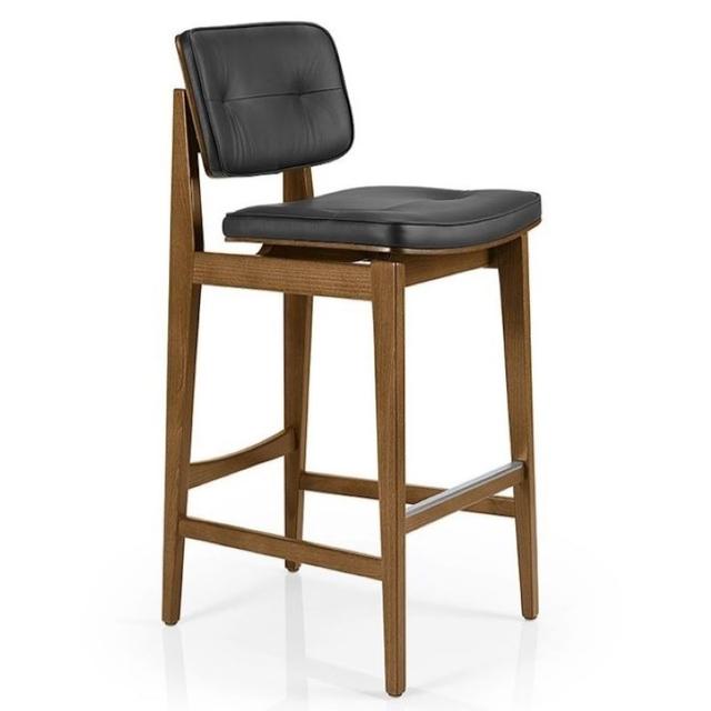 Shanna Bar Stool With Tufted Effect Upholstery