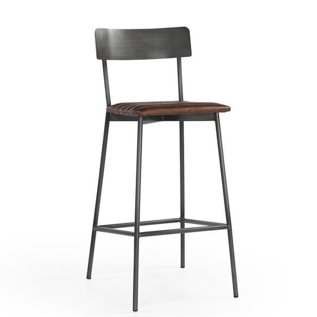 Carlton Bar Stool in Vintage Tan Leather