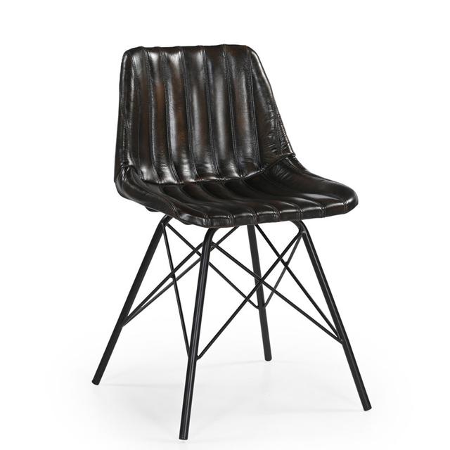 Carnaby Side Chair in Vintage Tobacco Leather