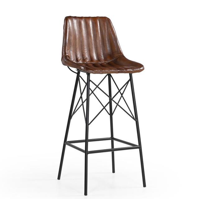 Carnaby Bar Stool in Vintage Tan Leather