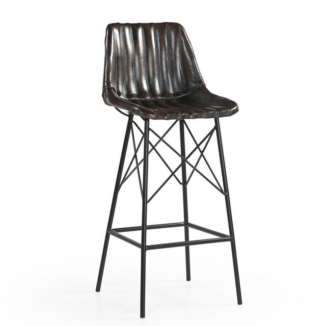 Carnaby Bar Stool in Vintage Tobacco Leather