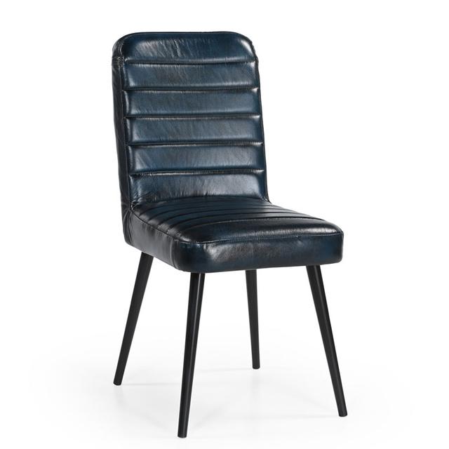 Astoria dining chair in blue leather