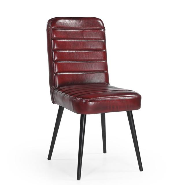 Astoria dining chair in oxblood leather