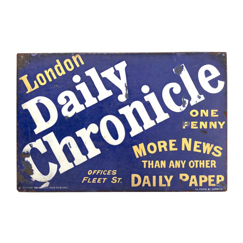 Daily Chronicle Enamel Sign 