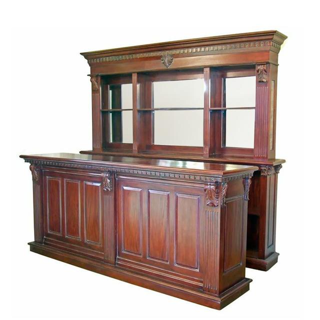 Reproduction Mahogany Bar, 2.6m