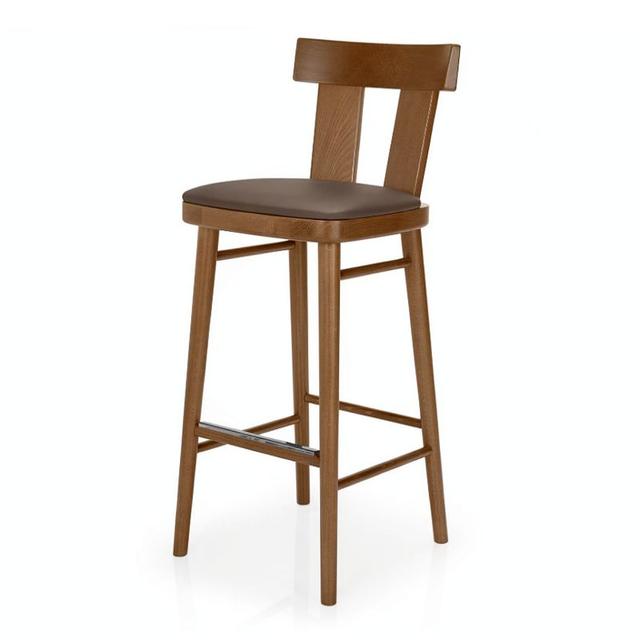 Bamba Bar Stool, Upholstered Seat
