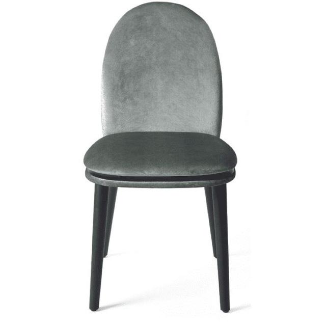Cremino Side Chair, Wooden Leg, Hoop Ring Black