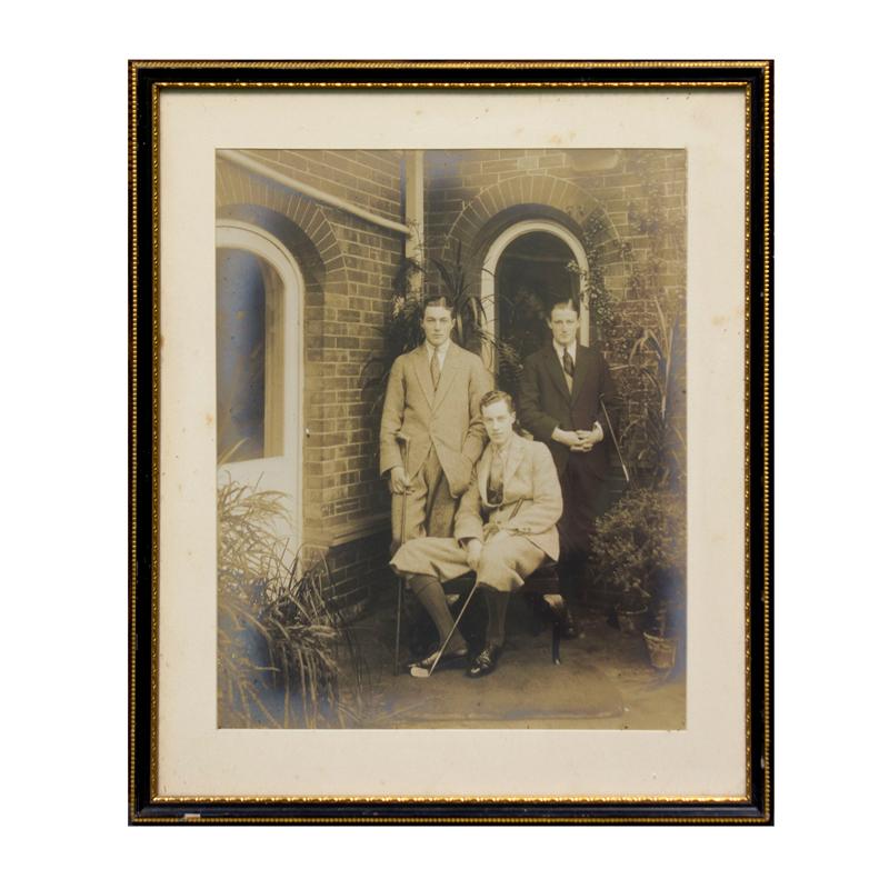 Framed golf sepia print