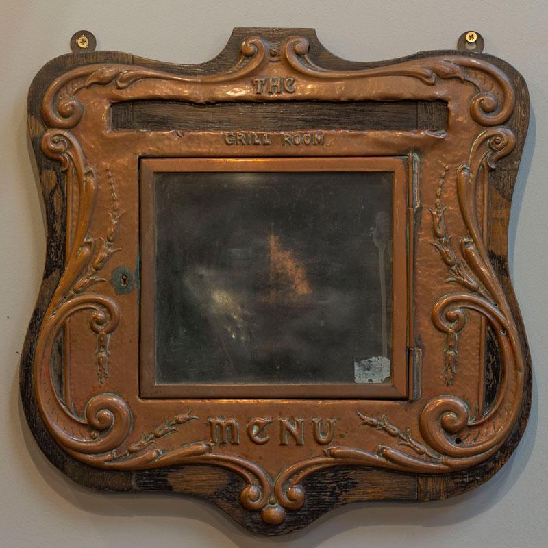 Menu plaque