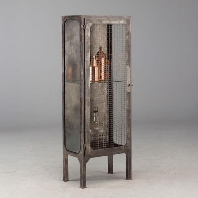 Galvanised steel locker unit