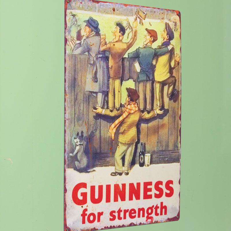 Football crowd tin pub sign