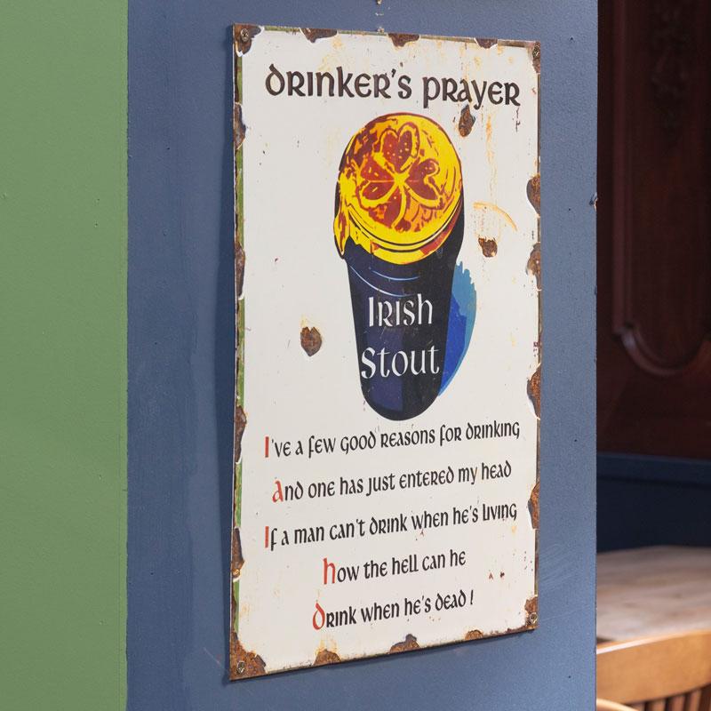 Irish Stout Enamel Sign