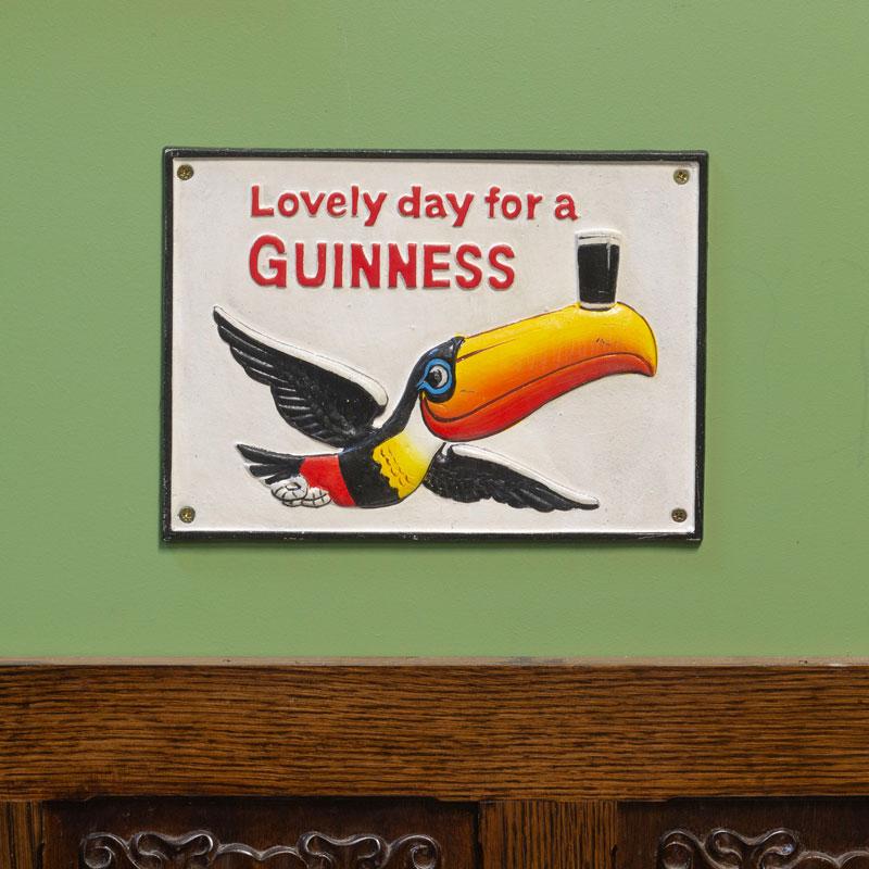 Flying Toucan Cast Iron Sign