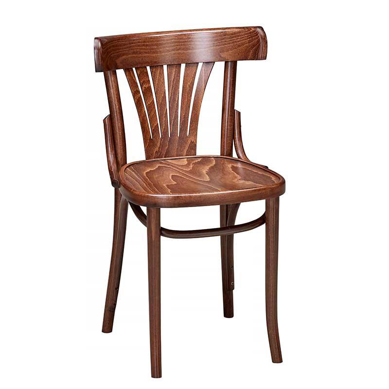 Fan Back Bentwood Side Chair, Wood Seat