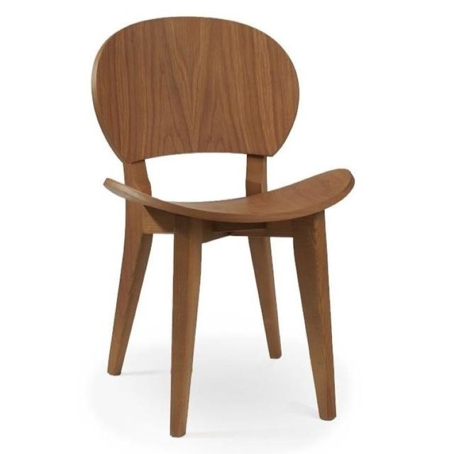 Curve Side Chair, Wooden Seat and Back