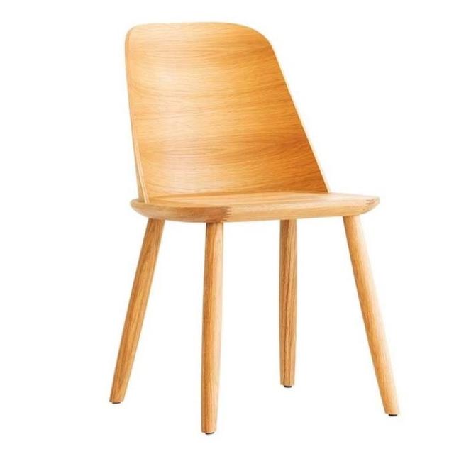 Nura Side Chair, Wooden Seat
