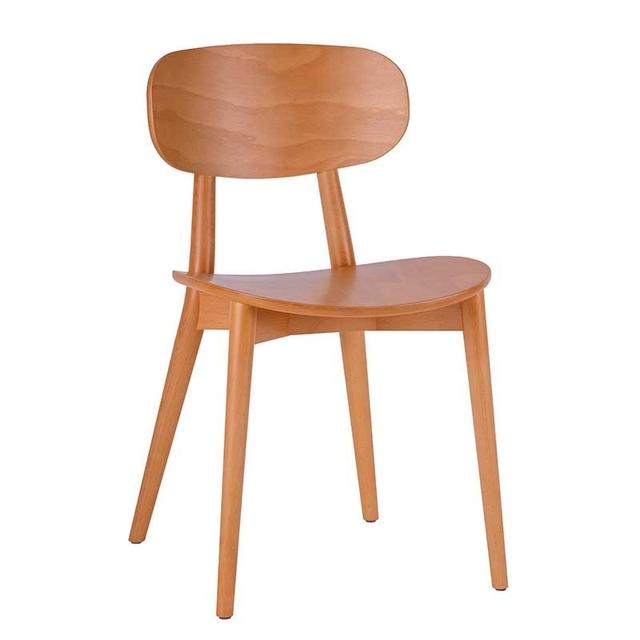 Heima Side Chair, Wooden Seat and Back