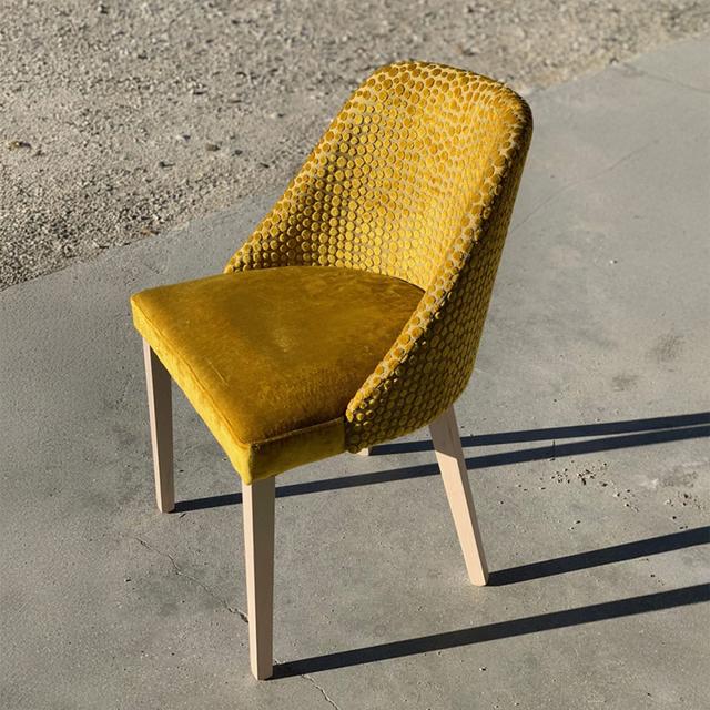 Elides Side Chair Upholstered with Square Legs