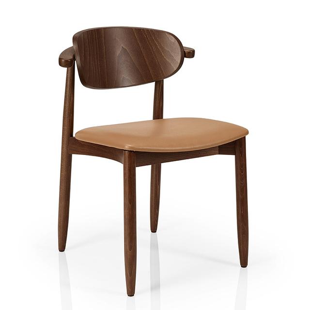 Joanne Side Chair, Upholstered Seat, Wood Back