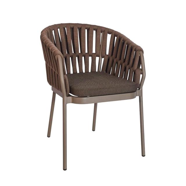 St Tropez Stacking Armchair, Brown