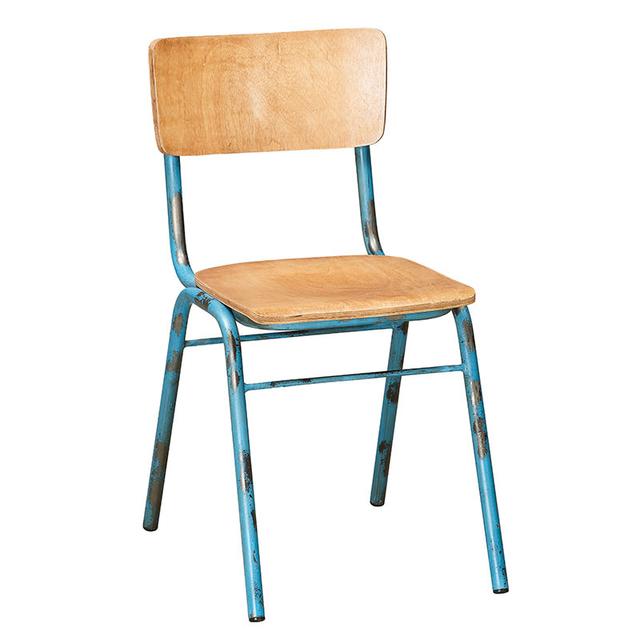 School Stackable Side Chair, Blue