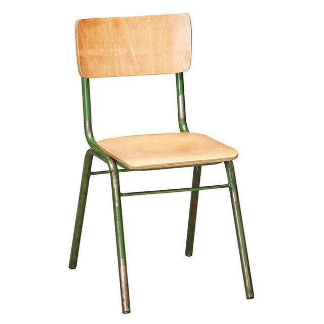 School Stackable Side Chair, Green