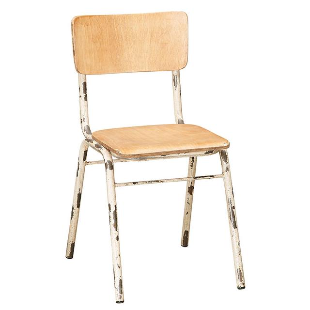 School Stackable Side Chair, White