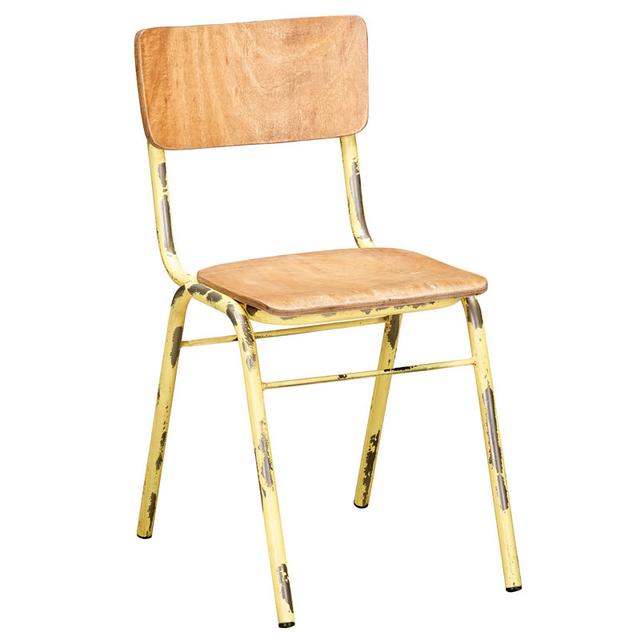 School Stackable Side Chair, Yellow