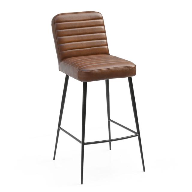 Astoria bar stool in tan leather