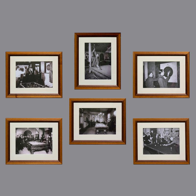 Set of 6 pool & darts prints