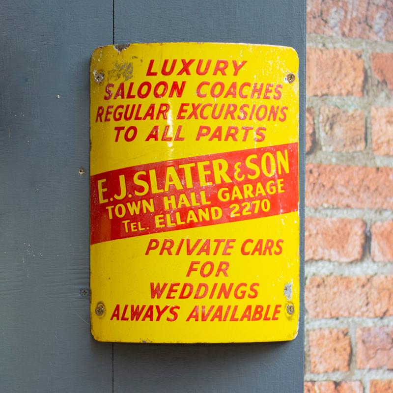 EJ Slater Enamel Sign