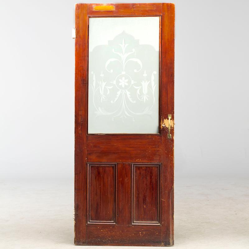 Etched Glass Pub Door