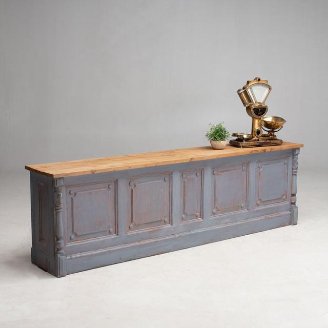 Pine Shop Counter, Grey, Large