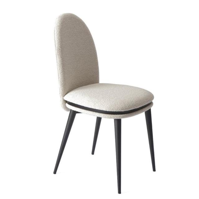 Cremino Side Chair, Metal Leg, Hoop Ring Black
