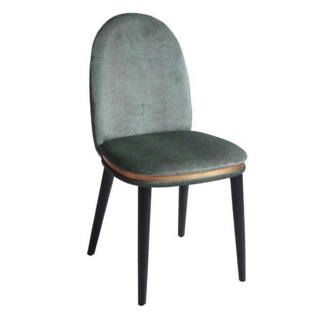 Cremino Side Chair, Wooden Leg, Hoop Ring Gold