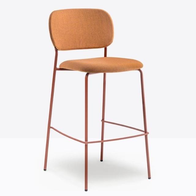 Jazz 3708 Bar Stool, Upholstered Seat and Back 