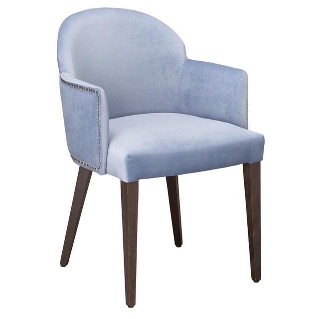 Pariso Armchair, Wood Frame, Plain Back