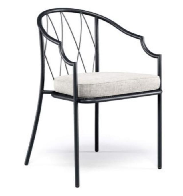 Como Stackable Armchair, Steel Wire back