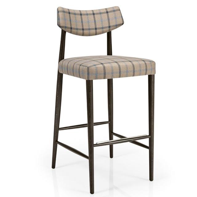 Bizu Bar Stool, Upholstered Seat & Back