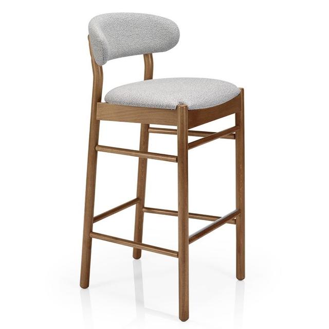 Camille Bar Stool, Upholstered Seat and Back