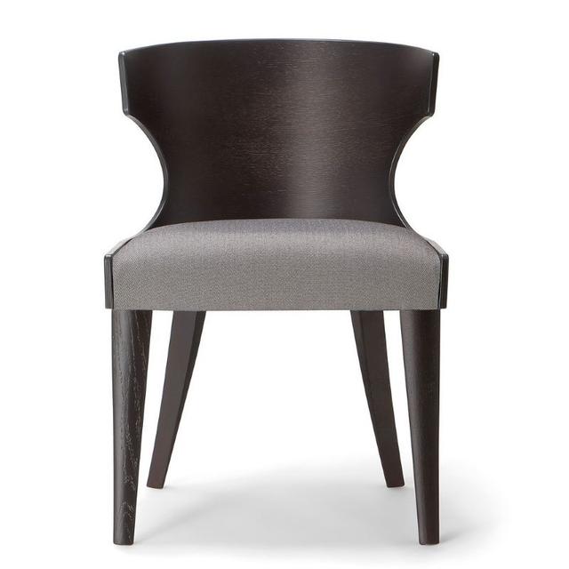 Xie Side Chair, Upholstered Seat, Wooden Back