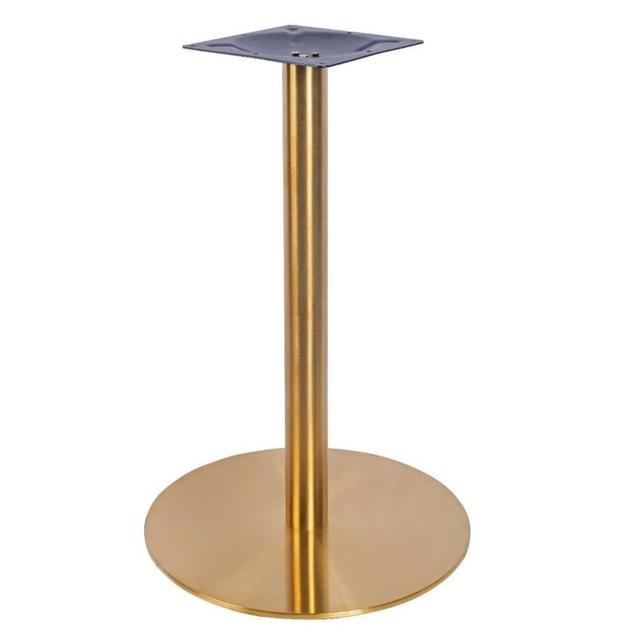 Zeus Large Round Poseur Table Base - Vintage Brass
