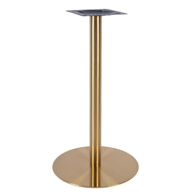 Zeus Small Round Poseur Table Base - Vintage Brass